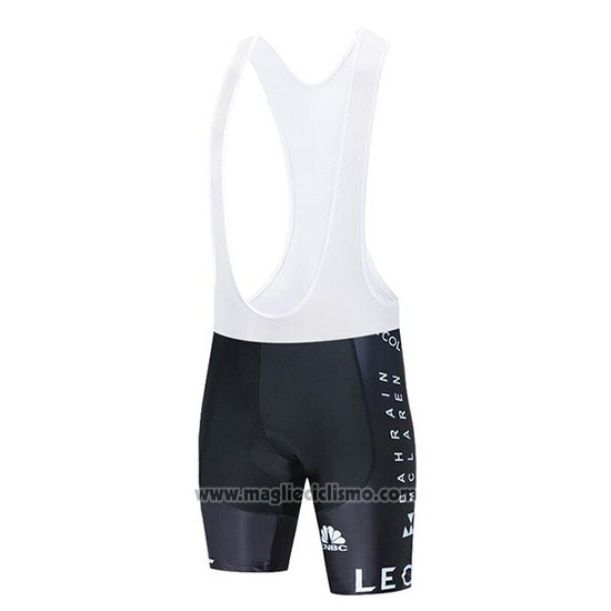 2020 Abbigliamento Ciclismo Bahrain McLaren Rosso Arancione Nero Manica Corta e Salopette